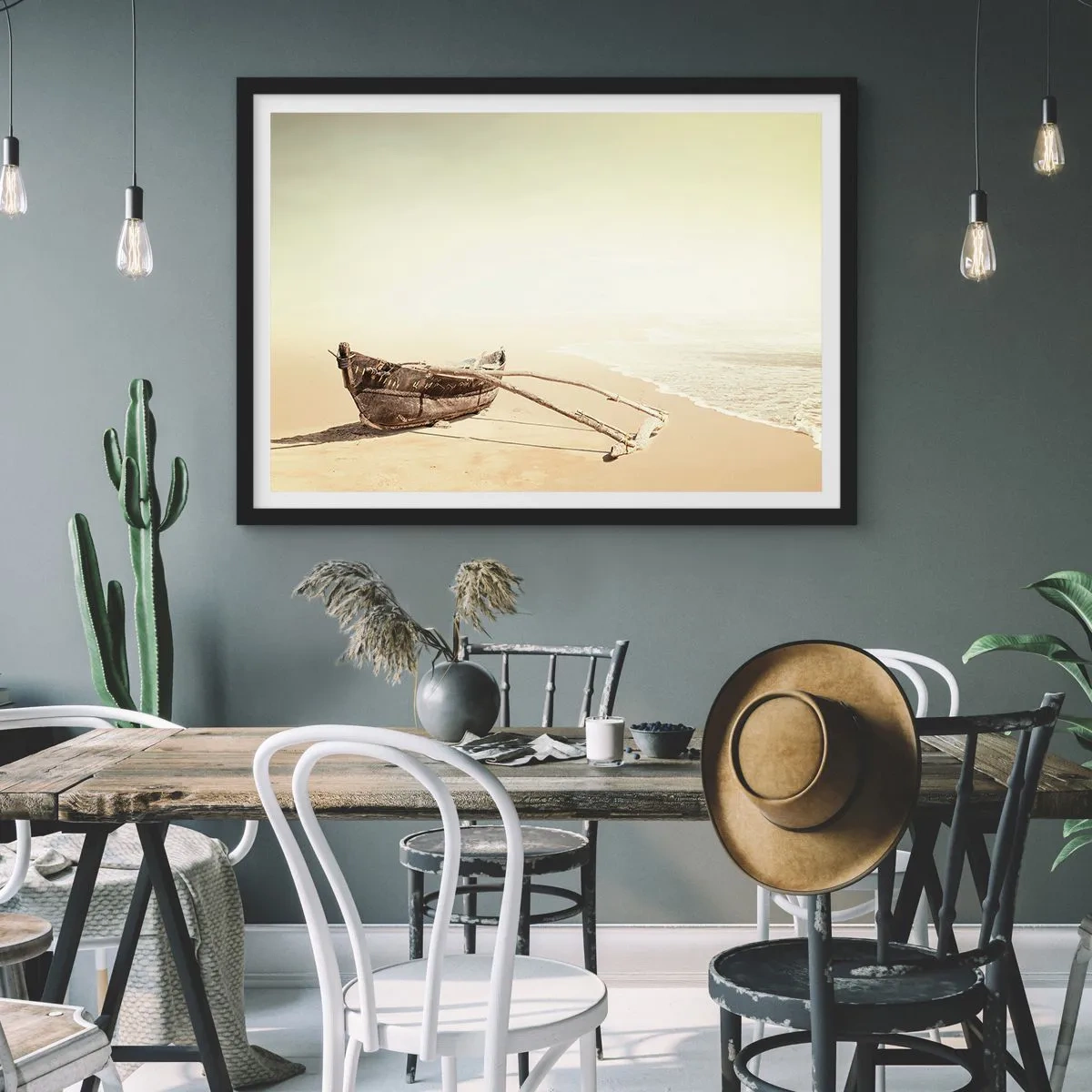 Poster in black frame - Throwback to South Seas - 40x30 cm