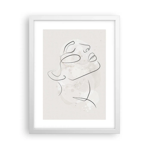 Poster in white frmae - Outline of Happiness - 30x40 cm