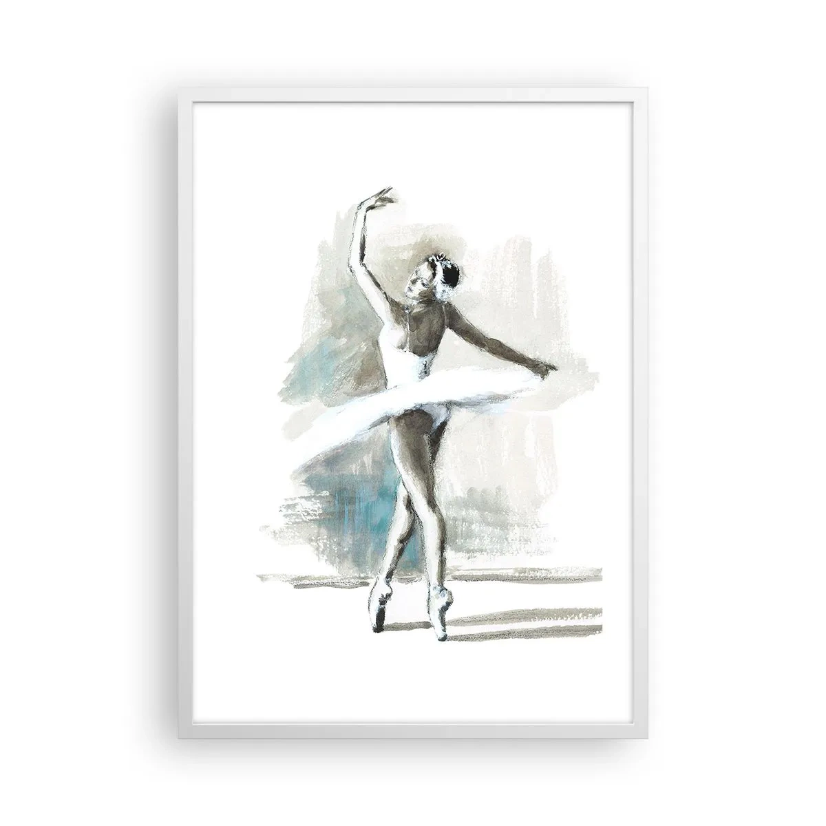 Poster in white frmae - Enchanted into a Swan - 50x70 cm