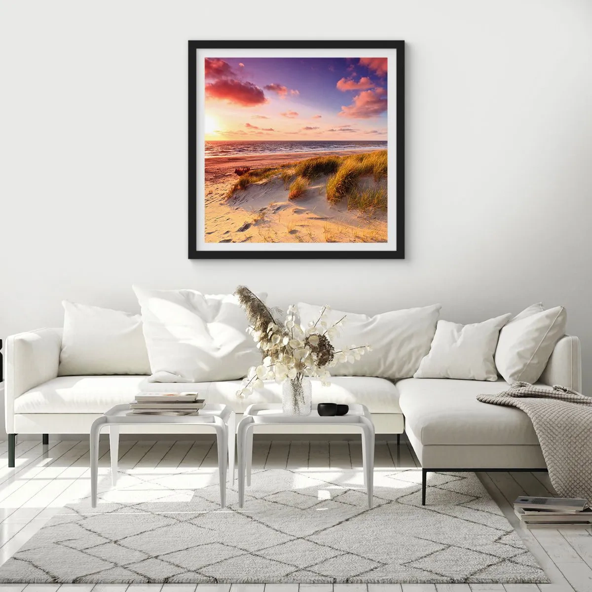 Poster in black frame - Air Smells of Summer - 40x40 cm