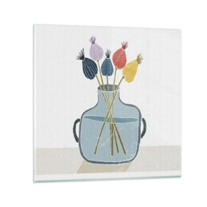 Glass picture - As Quiet as Poppies - 50x50 cm