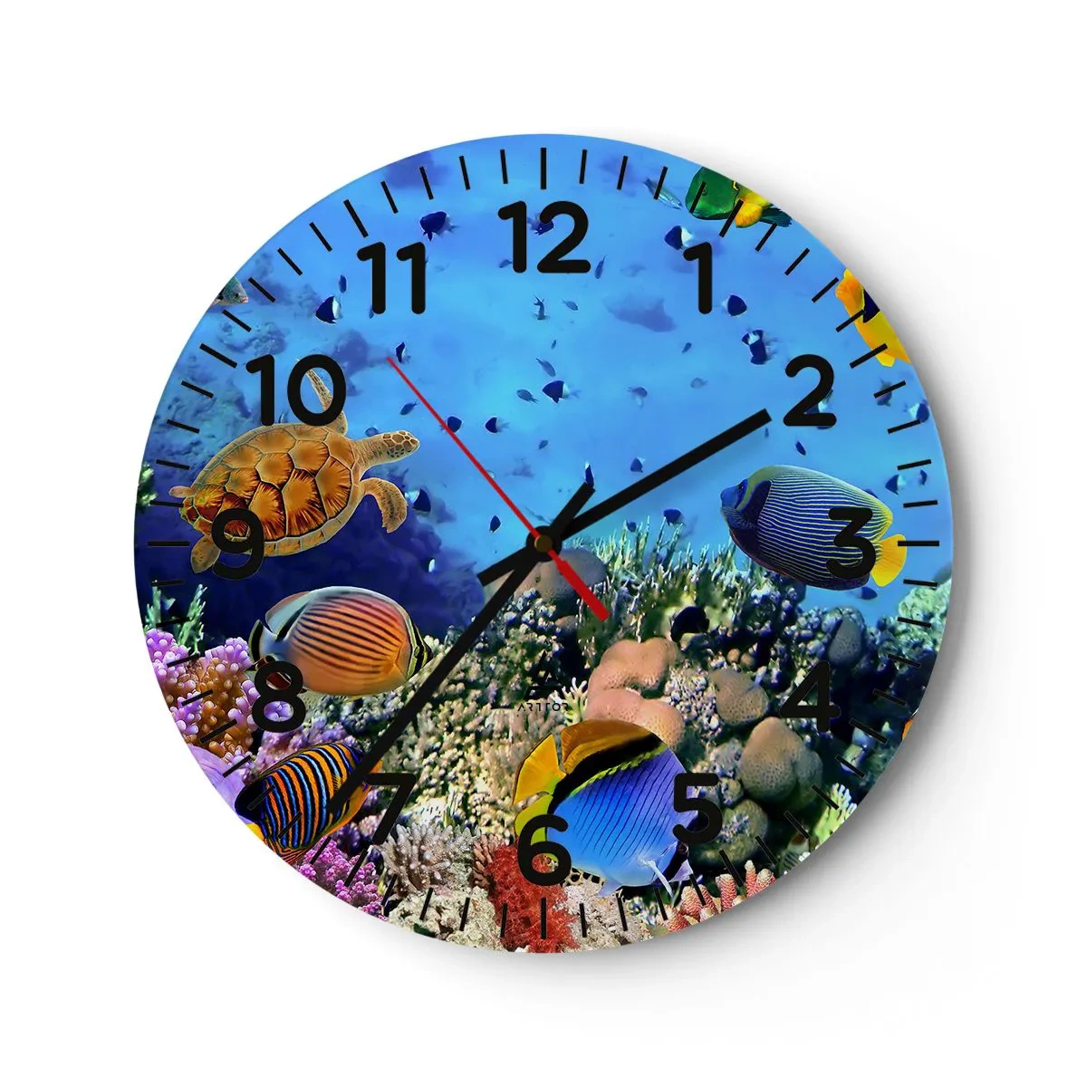 Wall clock - Clock on glass - What Do We Know about Life? - 40x40 cm