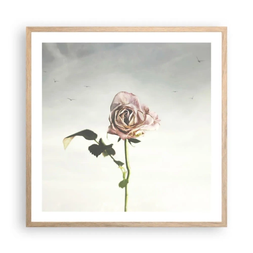 Poster in light oak frame - Welcoming of Spring - 60x60 cm