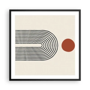 Poster in black frame - Magnetism of Shapes and Colours - 60x60 cm