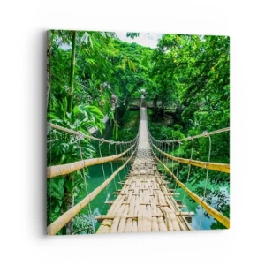 Canvas picture - Small Bridge over the Green - 30x30 cm
