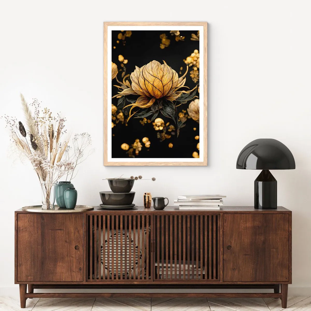 Poster in light oak frame - Subtle Fragility - 40x50 cm