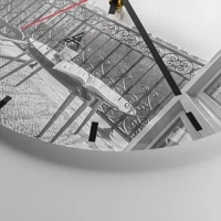 Clock face with lines