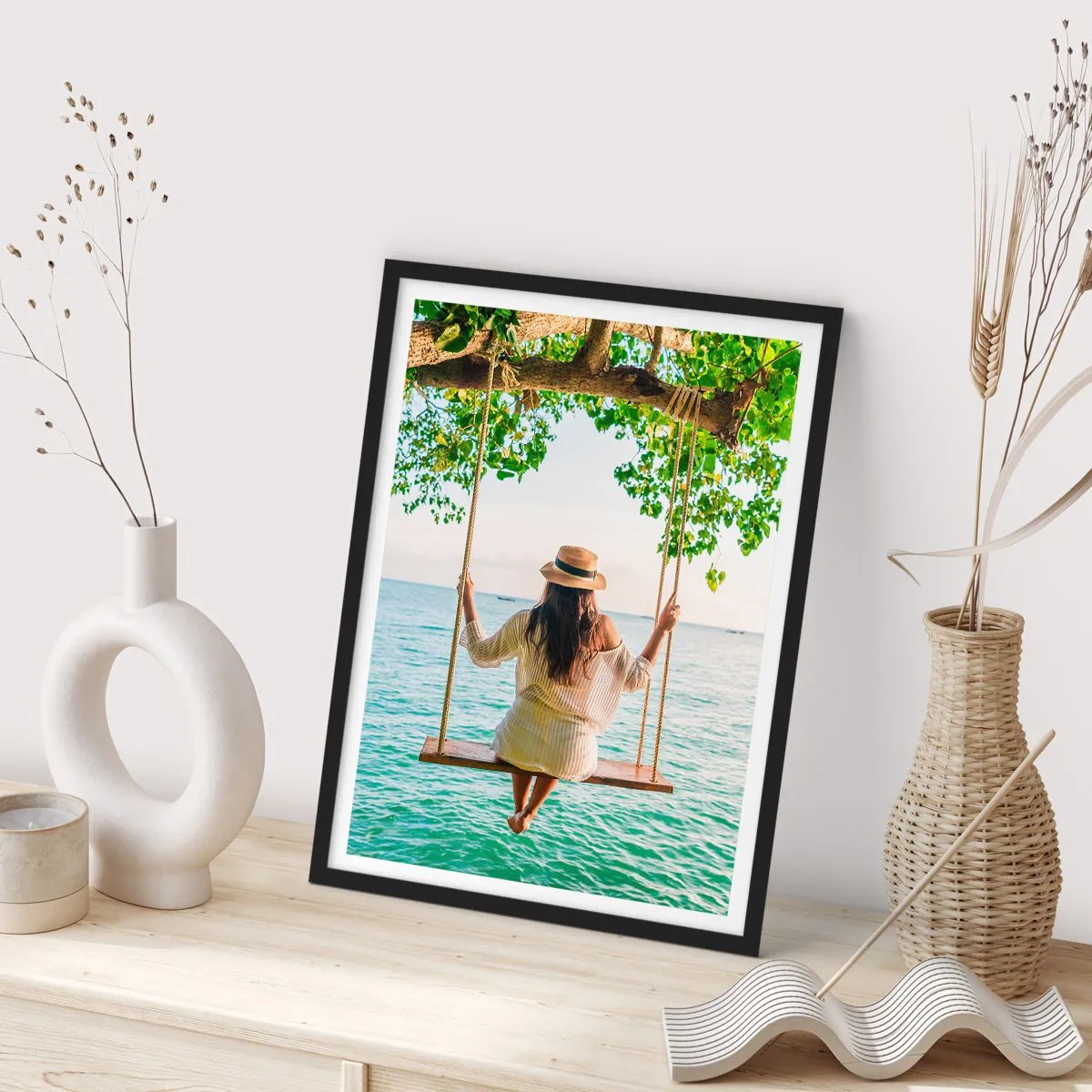 Poster in black frame - Life Is Beautiful - 30x40 cm