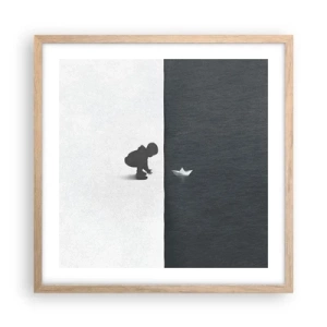 Poster in light oak frame - Big Voyage - 50x50 cm