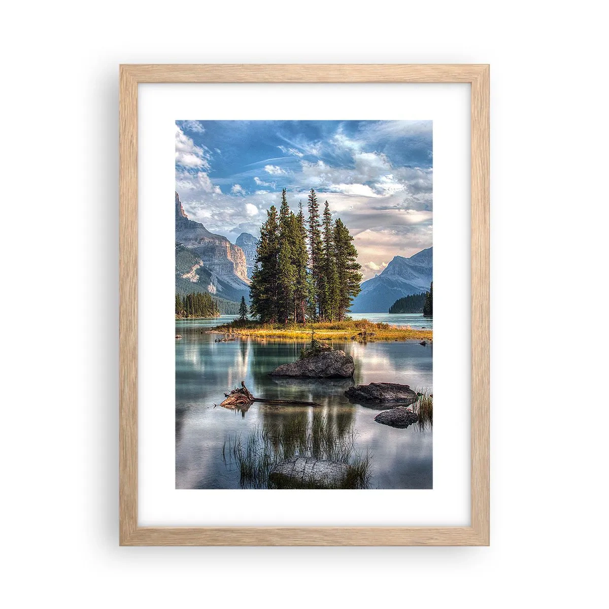 Poster in light oak frame - By Big and Clear Waters - 30x40 cm