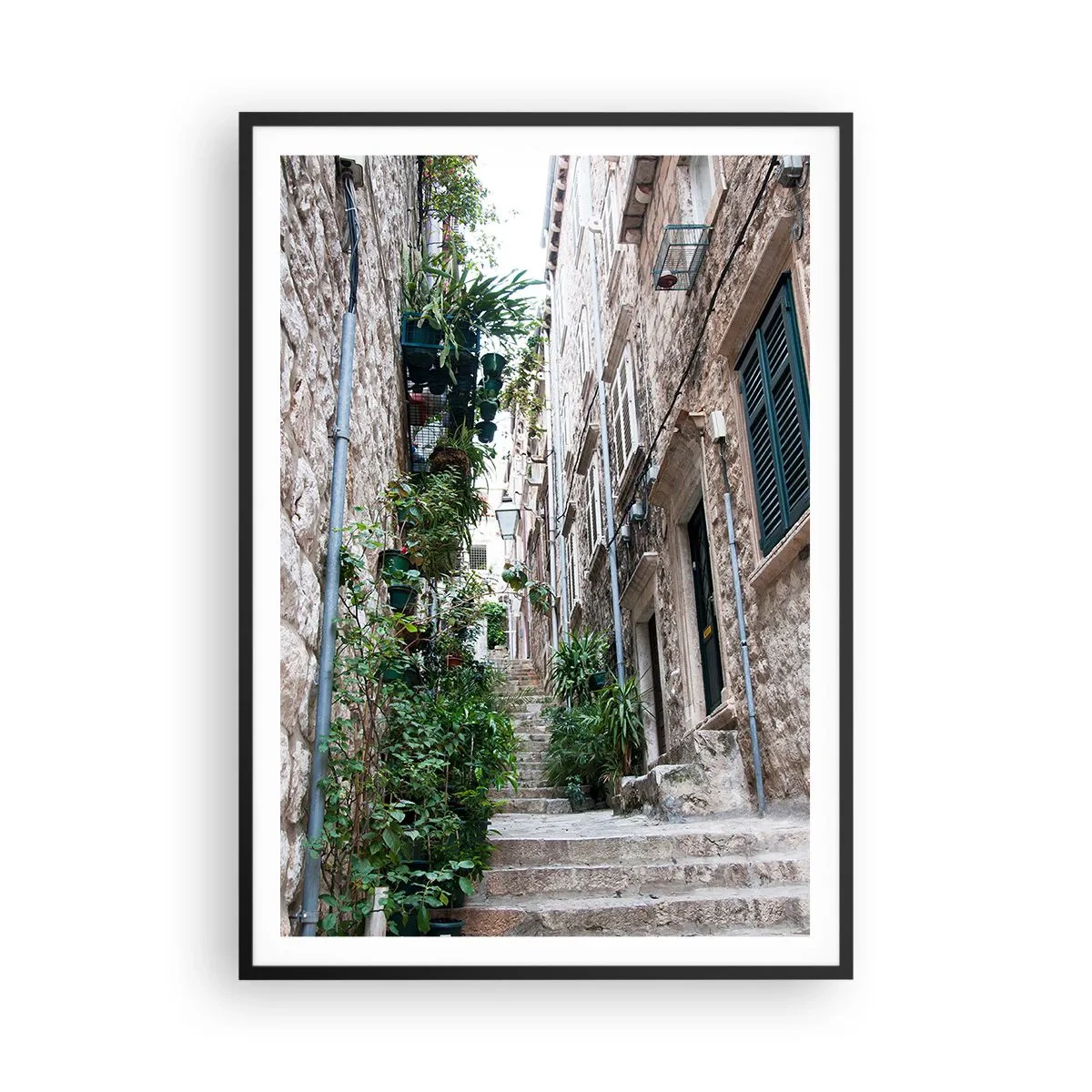 Poster in black frame - Charm of Old Town - 70x100 cm