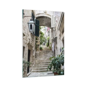 Glass picture - Charming Alley - 70x100 cm