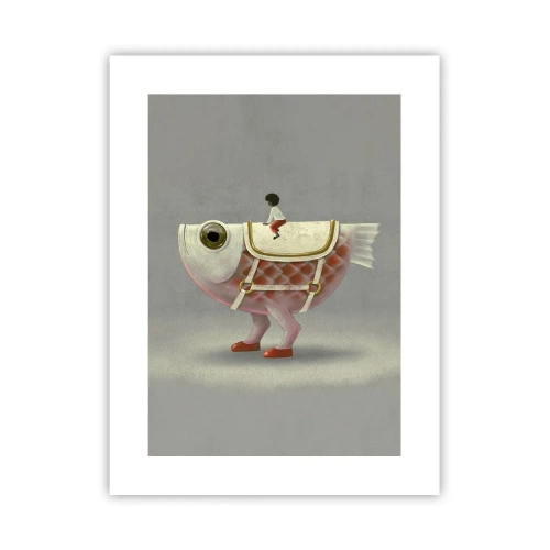 Poster - Fish Jockey - 30x40 cm