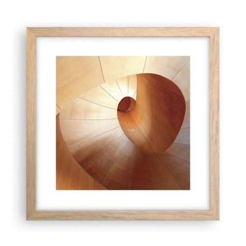 Poster in light oak frame - Architectural Serpentine - 30x30 cm