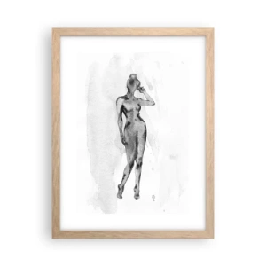 Poster in light oak frame - Study of Ideal of Feminity - 30x40 cm