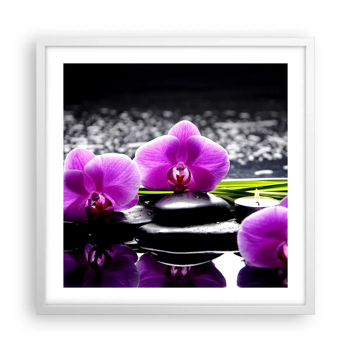 Poster in white frmae - Drowning in Peace and Quiet - 50x50 cm