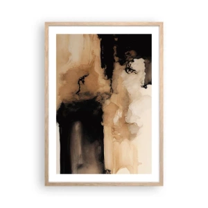 Poster in light oak frame - Intriguing Abstract - 50x70 cm