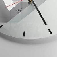 Clock face with lines