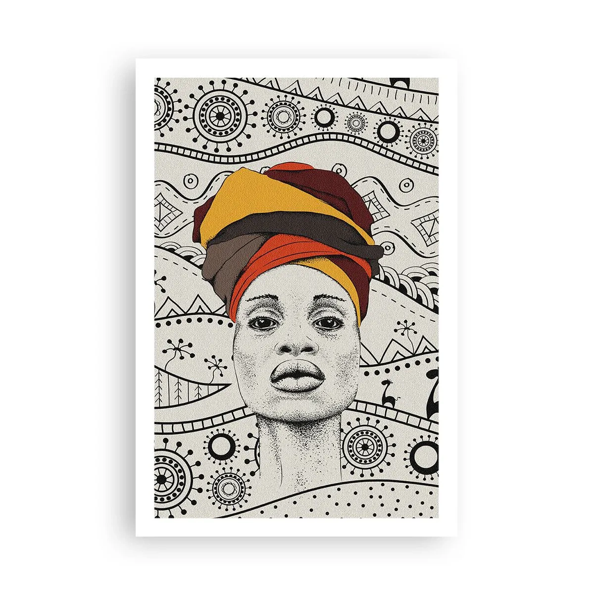 Poster - African Portrait - 61x91 cm