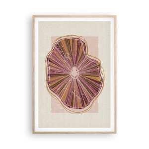 Poster in light oak frame - Radial Abstract - 70x100 cm
