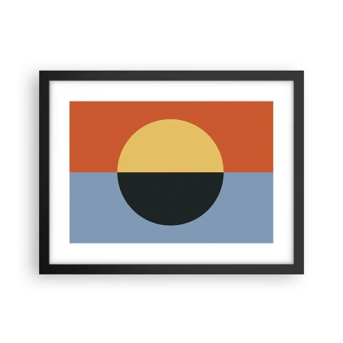 Poster in black frame - Composition of Warm and Cool - 40x30 cm