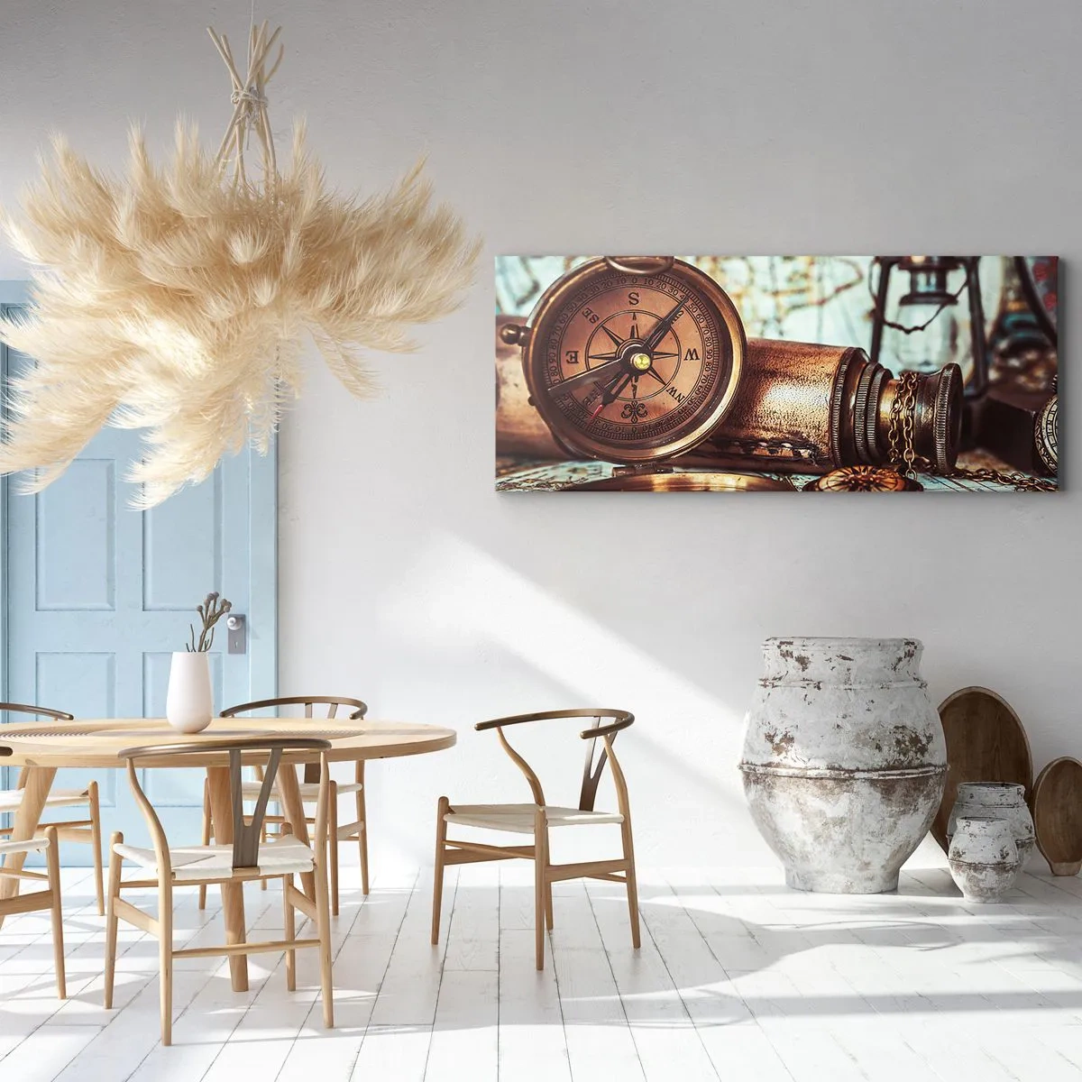 Canvas picture - Pirate Adventure in the Caribbean - 90x30 cm