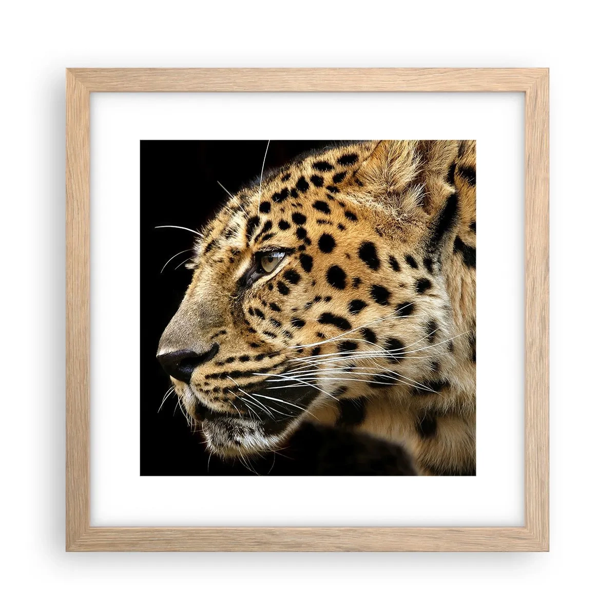 Poster in light oak frame - Calm, Focused, Ready - 30x30 cm