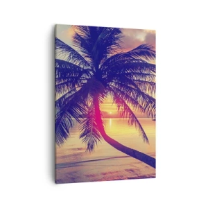 Canvas picture - Evening under the Palm Trees - 50x70 cm