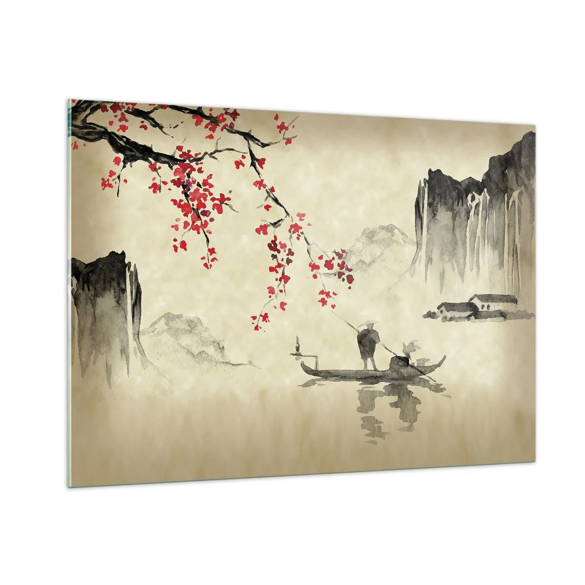 Glass picture - In Cherry Blossom Country - 100x70 cm