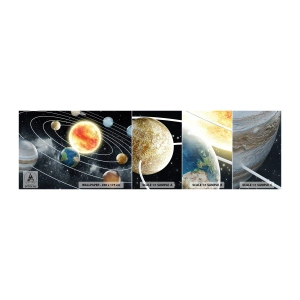 Photo Wallpaper Sample Self-Adhesive Deluxe Sticker - Space Dance - Cosmos, Galaxy, Solar system - 100x30 cm