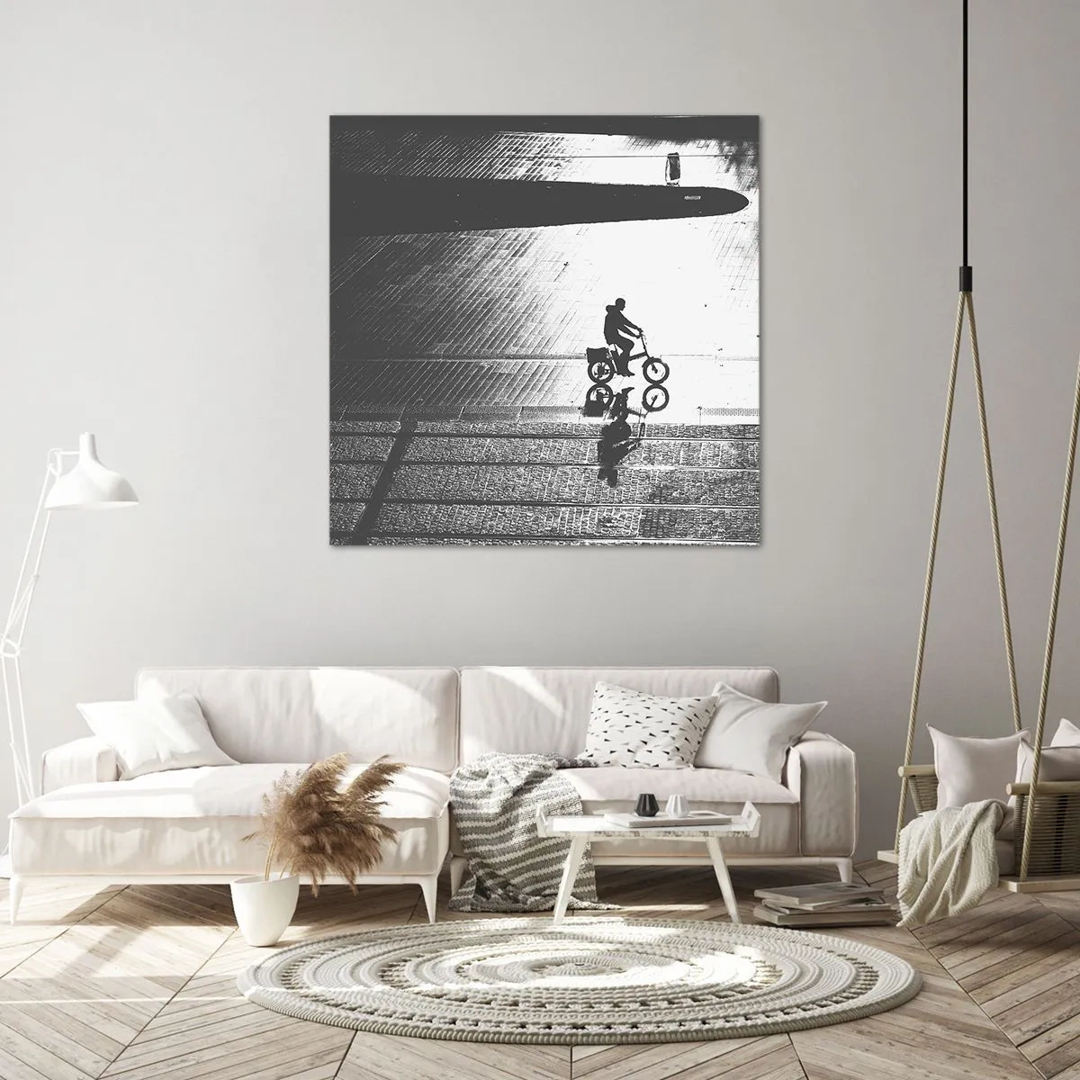 Canvas picture - Straight ahead, through the City - 50x50 cm