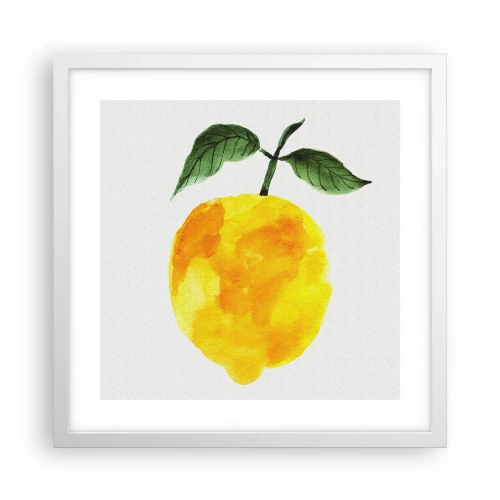 Poster in white frmae - How to Get the Taste of the Sun - 40x40 cm