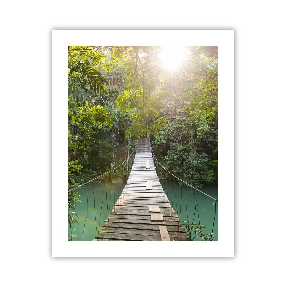 Poster - Azure Water in Azure Forest - 40x50 cm