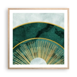 Poster in light oak frame - Another Solar System - 60x60 cm