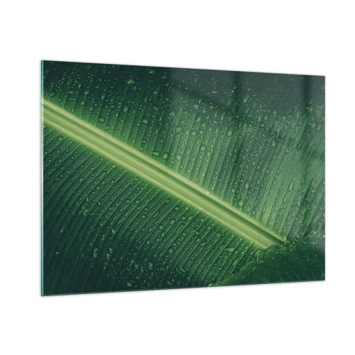 Glass picture - Structure of Green - 100x70 cm