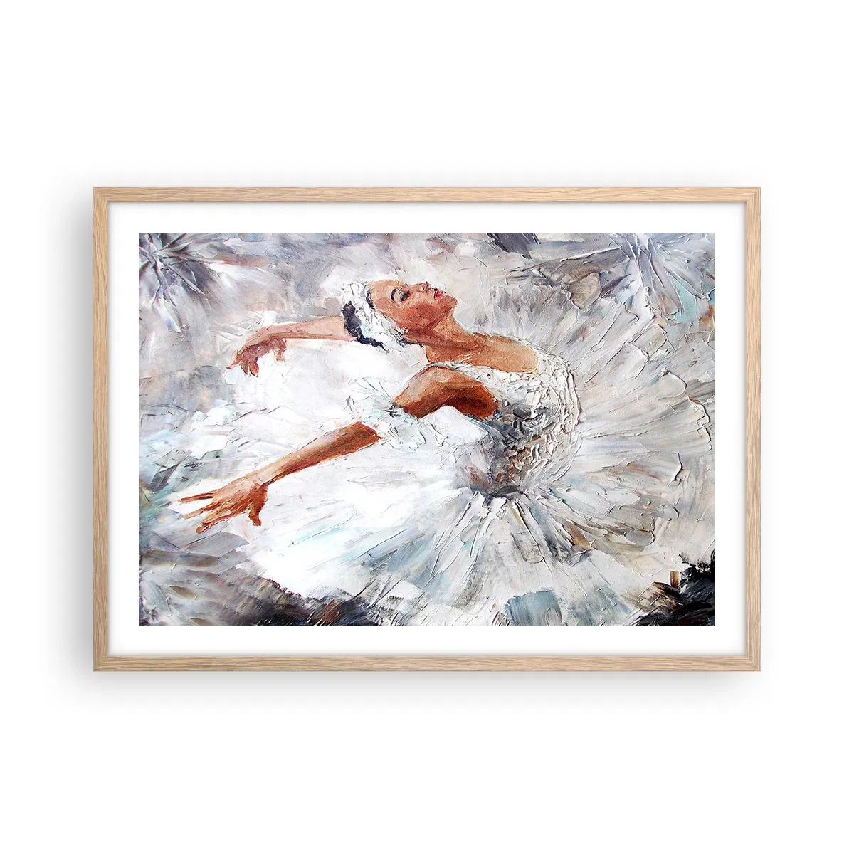 Poster in light oak frame - Delicate and Light As a Tulle - 70x50 cm