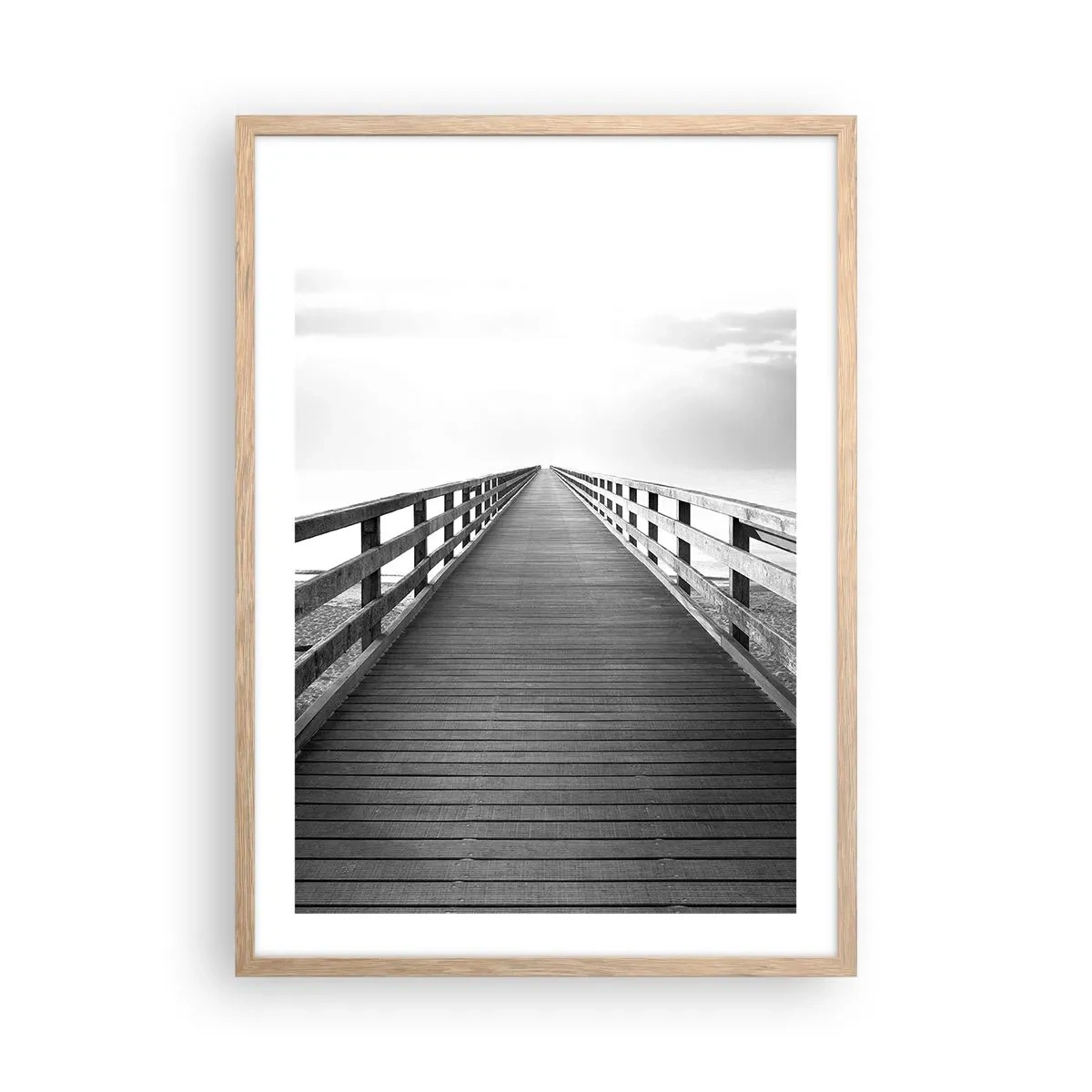 Poster in light oak frame - In the Distance… - 50x70 cm