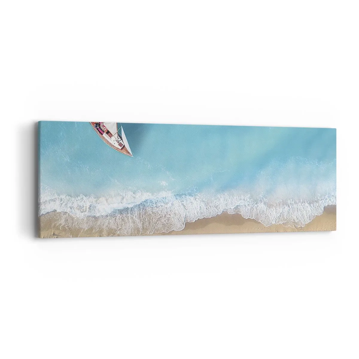 Canvas picture - On the Border of Blue and Gold - 90x30 cm