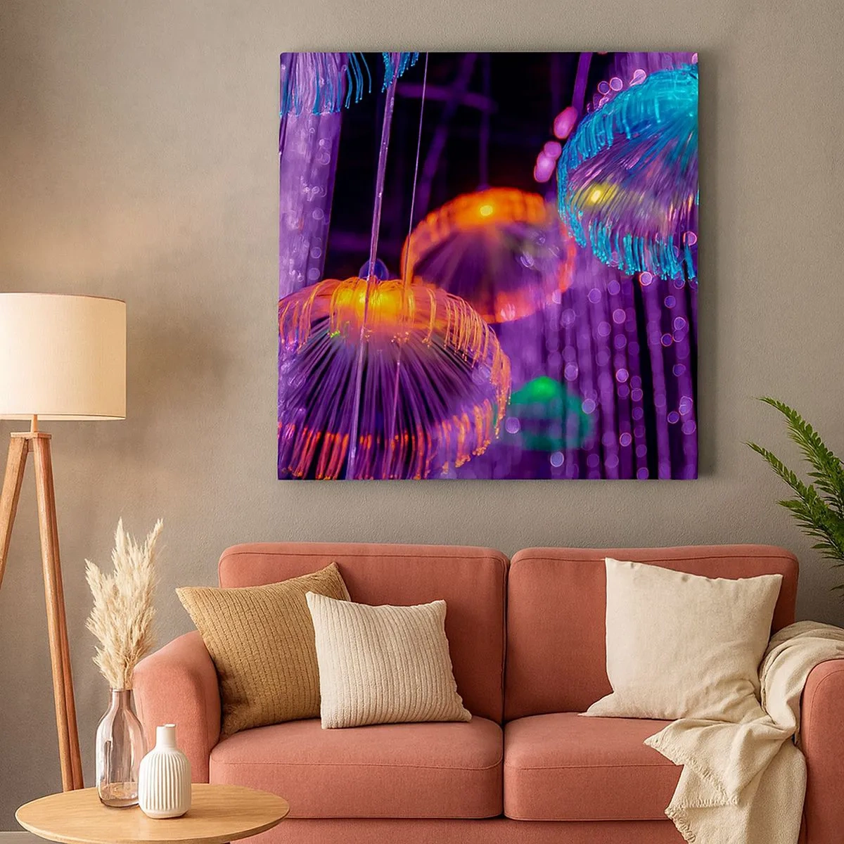 Canvas picture - Light Fountain - 30x30 cm