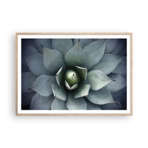 Poster in light oak frame - Attracts and Warns - 100x70 cm