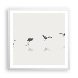 Poster in white frmae - Four Simple Steps - 60x60 cm