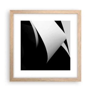 Poster in light oak frame - Planes of Light Emerging from the Shadow - 30x30 cm