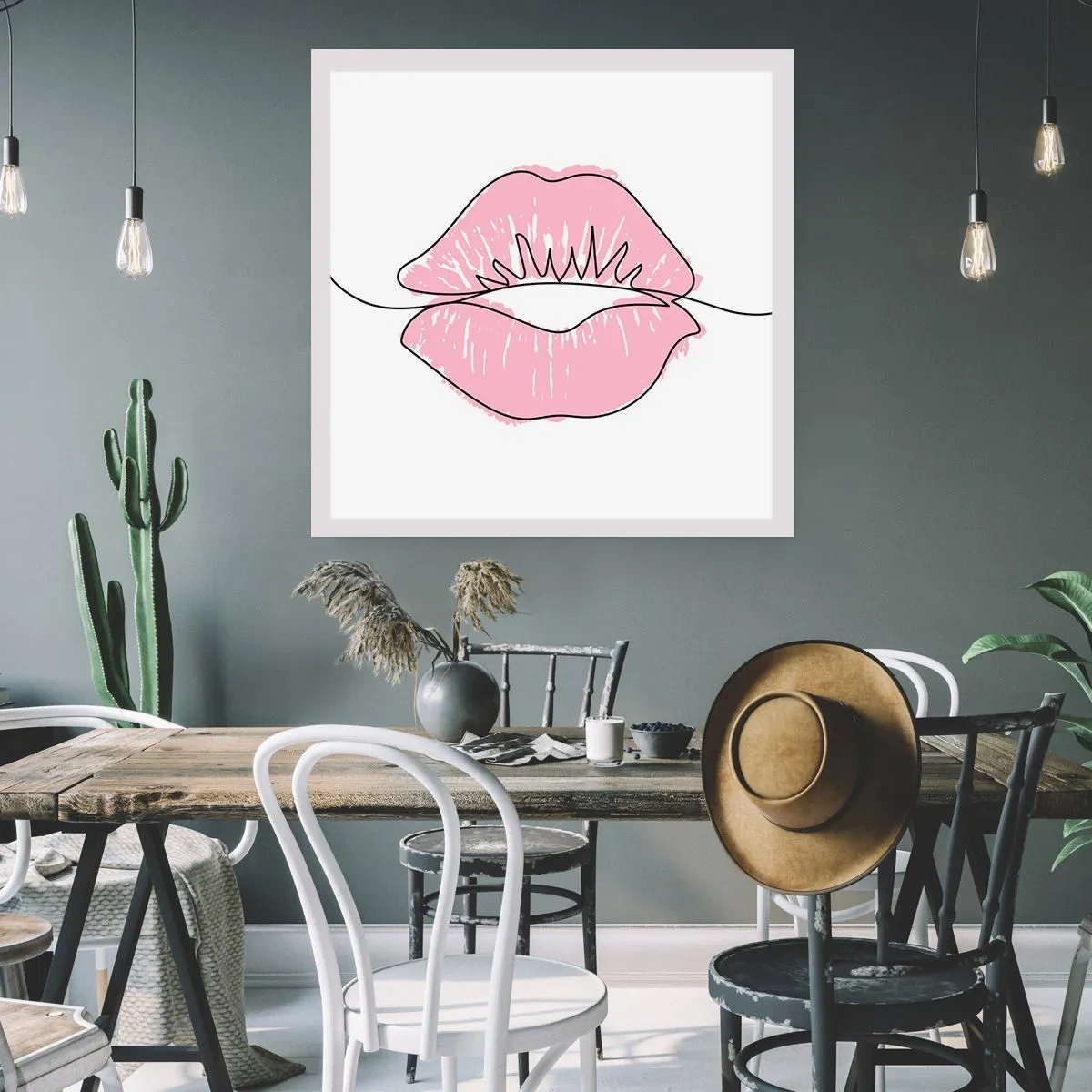 Poster - Ready for a Kiss? - 40x40 cm