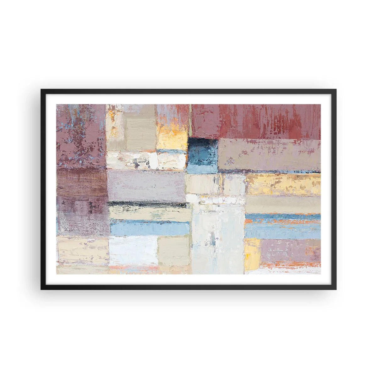 Poster in black frame - Calm of Geometry - 91x61 cm