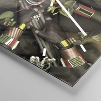 Clock face with lines