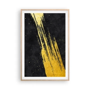 Poster in light oak frame - Jump to the Outer Space - 61x91 cm