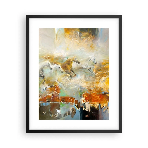 Poster in black frame - Gallopping through the World - 40x50 cm