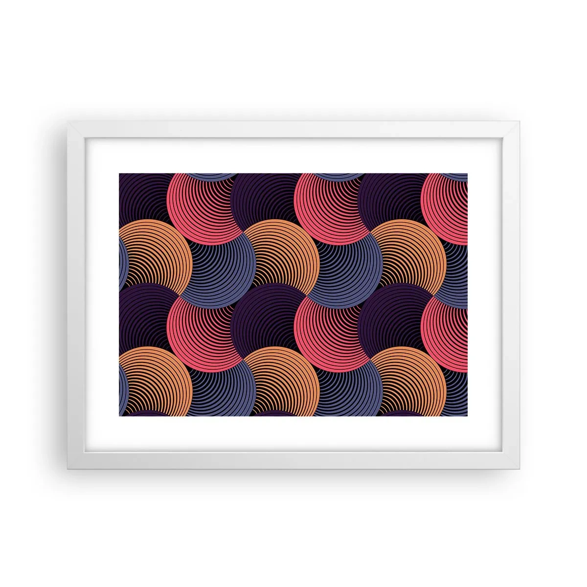 Poster in white frmae - In a Circular Rhythm - 40x30 cm