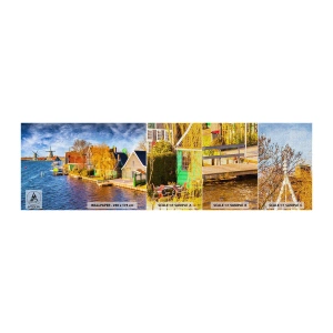 Photo Wallpaper Sample Premium Canvas - Unchanged for Ages - Landscape, Fan, Netherlands - 100x30 cm