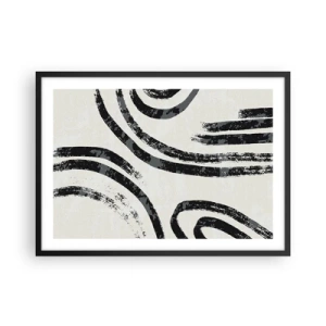 Poster in black frame - Stopped Half Way - 70x50 cm